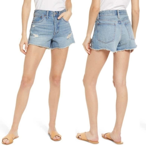 Madewell Renfield Distressed Destruct Jean shorts